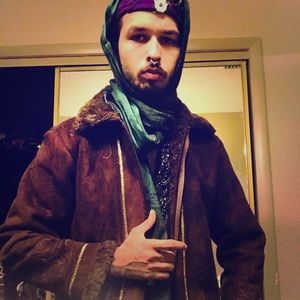 Embroidered Gold Trim Fo Fur Jacket